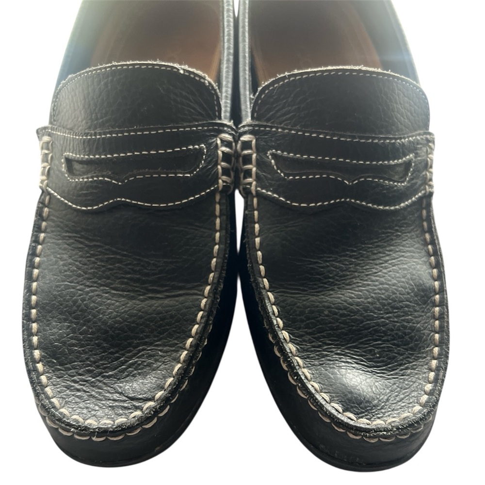 FootJoy 79047 Black Red Leather Loafers 10 - Picture 3 of 10